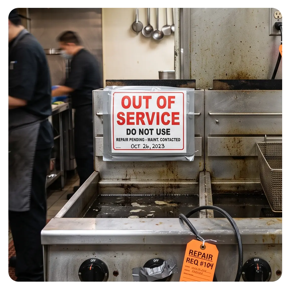 Out Of Service Fryer Out Of Service Fryer